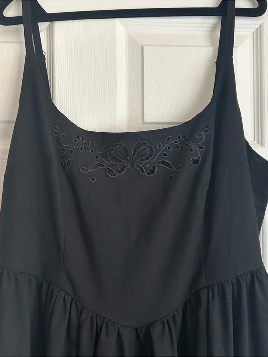 Cider black linen dress with eyelet size 3x - Picture 4 of 7